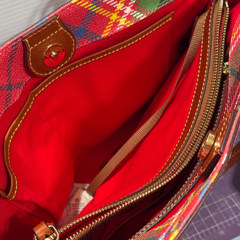 Dooney & Bourke Multicolor Plaid Tote and Wallet - Picture 9 of 16